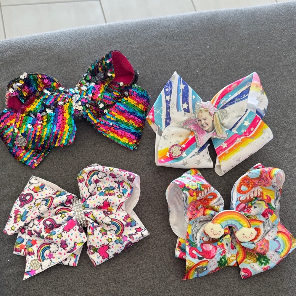 JoJo Siwa Rainbow and Unicorn Hair Bow Set